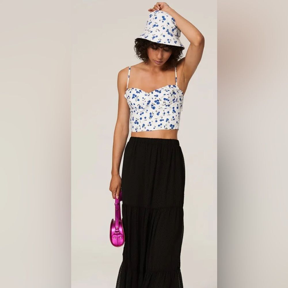 HVN Balconette Floral Crop Top Size 0